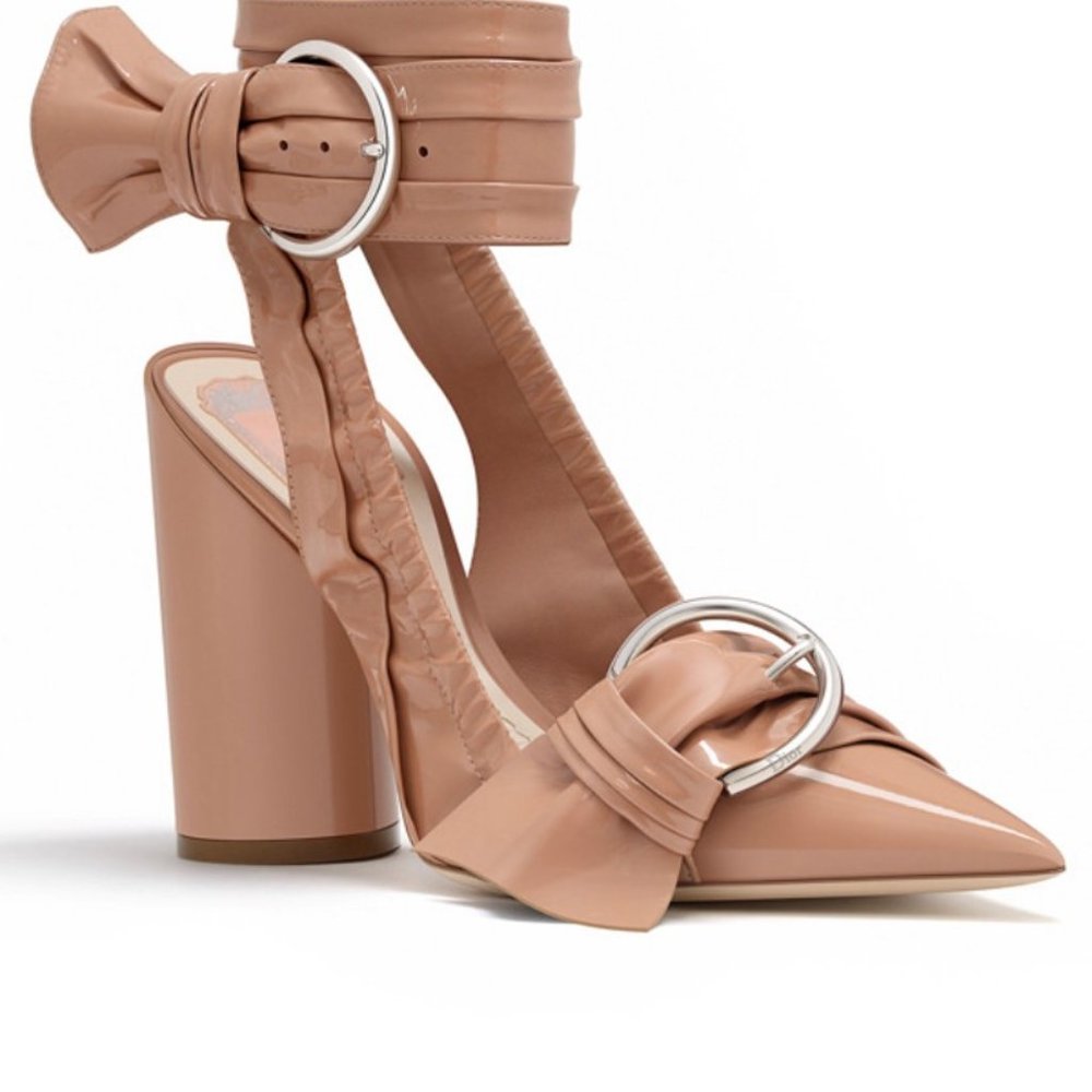Christian Dior Conquest Nude Patent Leather Shoes!